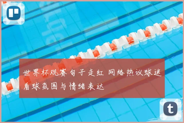 世界杯观赛句子走红 网络热议球迷看球氛围与情绪表达